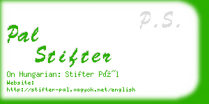 pal stifter business card